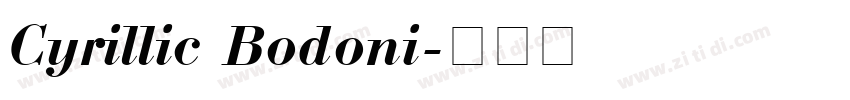 Cyrillic Bodoni字体转换